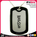 Made in china barato metal coroa id dog tags com cristal